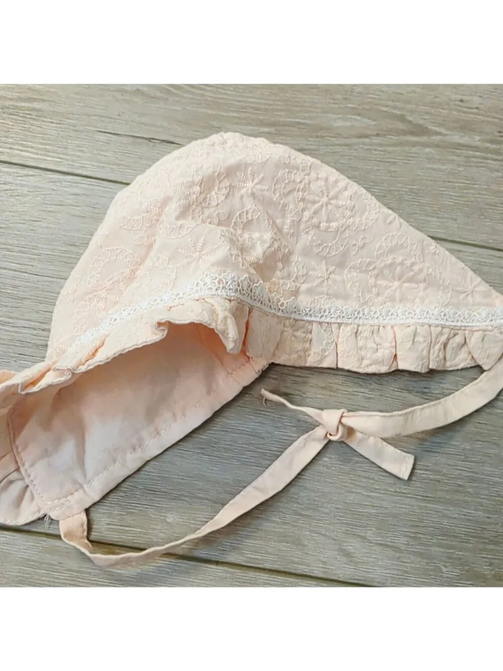 Infant Baby Dress Bloomer Prairie 3 pc Peach Pink Set 3/6 M Catherine Malandrino